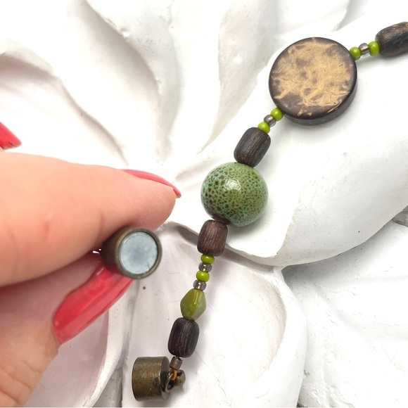 VINTAGE Stone Necklace Magnetic Clasp - Picture 4 of 5